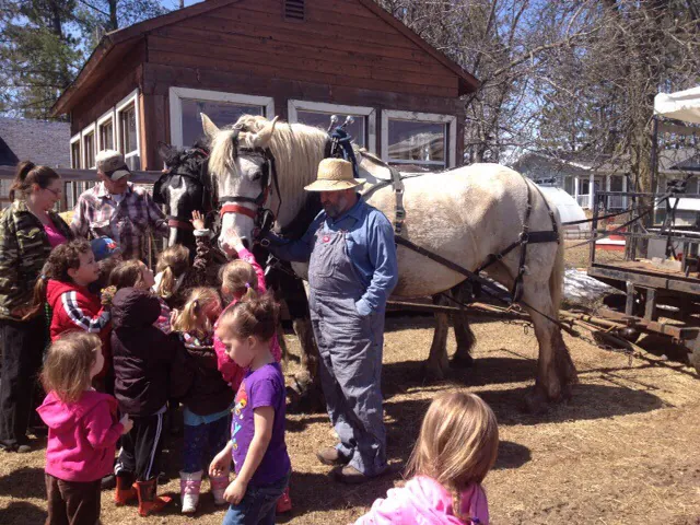 Question and answer session after the horse ride